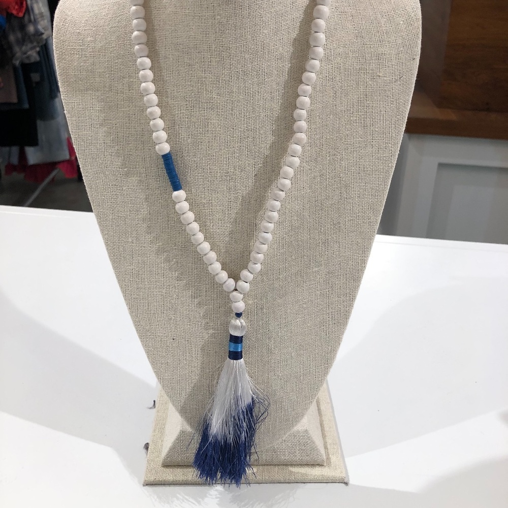Ombre Tassel Beaded Necklace